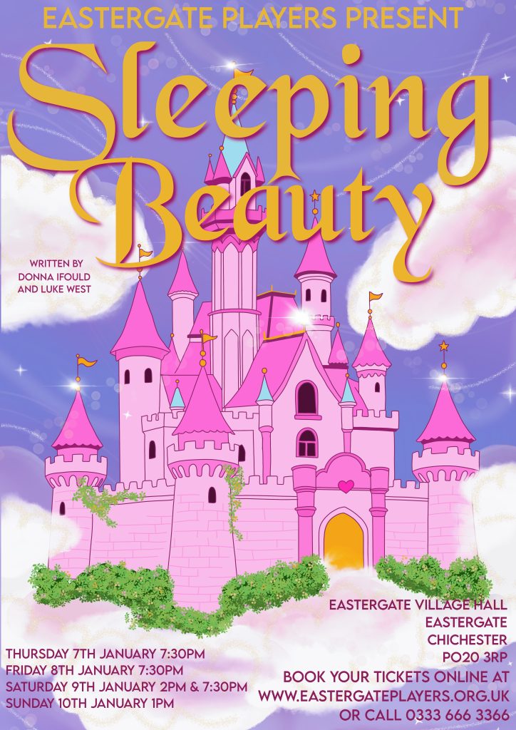 A poster advertising the upcoming show of Sleeping Beauty